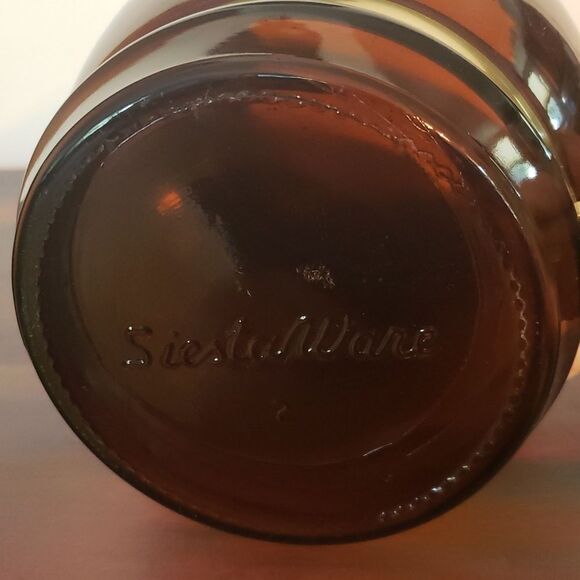 Vtg Giant Glass Beer Mug with Wooden Handle and Gold Colored Hardware 8" High! - Picture 4 of 7